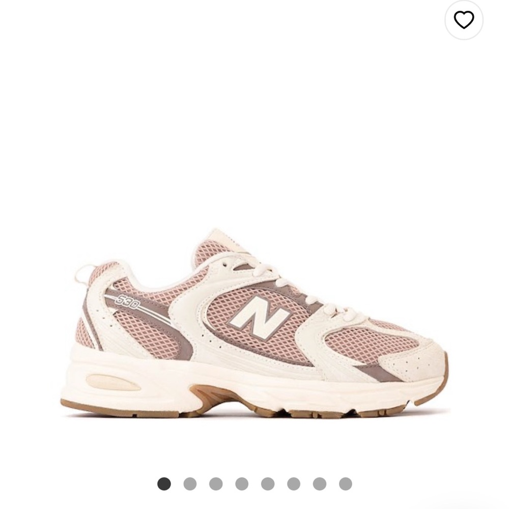 New Balance Women's Pink and Cream Sneakers - Picture 5 of 5